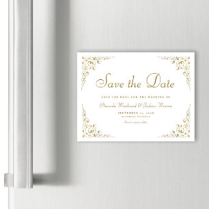 Gouden Script Botanische Frame Save The Date