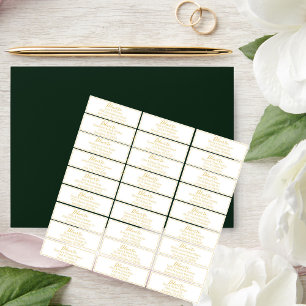 Gouden Script Bruiloft Gast Adresetiketten Sticker