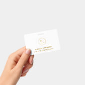 Gouden Script Company Logo ID Aangepaste Werknemer Badge (Handheld)