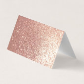 Gouden script kalligrafie Dank u glittery Visitekaartjes (Achterkant)