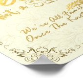 Gouden Script Kies Een Stoel Niet Een Kant Trouwbo Poster (Hoek)