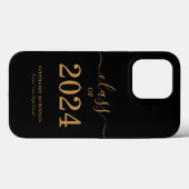 Gouden Script Klasse van 2024 Afstuderen Case-Mate iPhone Case (Achterkant (horizontaal))