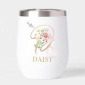 Gouden Script Letter D Monogram Gepersonaliseerde  (Achterkant)