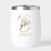 Gouden Script Letter E Monogram Gepersonaliseerde  (Voorkant)