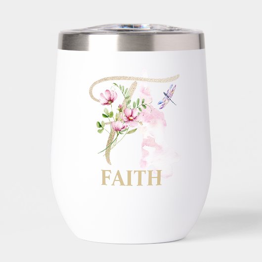 Gouden Script Letter F Monogram Gepersonaliseerde  (Voorkant)