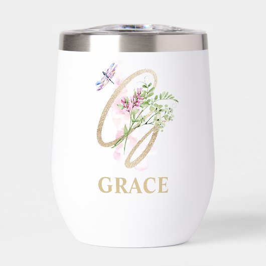 Gouden Script Letter G Monogram Gepersonaliseerde  (Voorkant)