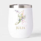 Gouden Script Letter J Monogram Gepersonaliseerde  (Achterkant)