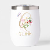 Gouden Script Letter Q Monogram Gepersonaliseerde  (Voorkant)