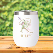 Gouden Script Letter R Monogram Gepersonaliseerde 