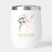 Gouden Script Letter T Monogram Gepersonaliseerde  (Achterkant)