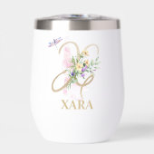 Gouden Script Letter X Monogram Persoonlijke Naam (Voorkant)