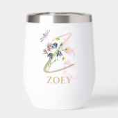 Gouden Script Letter Z Monogram Gepersonaliseerde  (Achterkant)