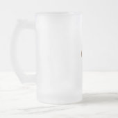 Gouden Script Monogram Bruiloft Matglas Bierpul (Links)