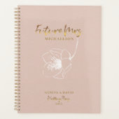 Gouden Script Toekomstige Mevrouw Roze Trouwplanne Planner (Voorkant)