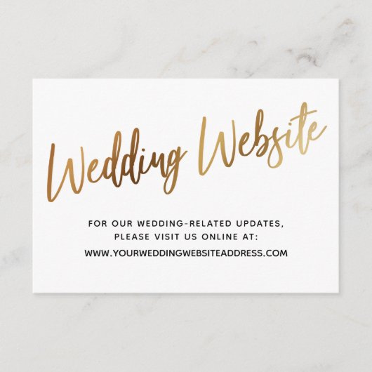 Gouden Script Trouwwebsite, Kaart om de datum te r (Voorkant)