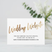 Gouden Script Trouwwebsite, Kaart om de datum te r (Staand voorkant)