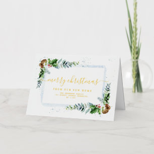 gouden script Vrolijke kerst bewegende aankondigin Folie Feestdagenkaart