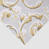 Gouden Scroll Swirl Grijs  Patroon Decoupage Tissuepapier (Detail)