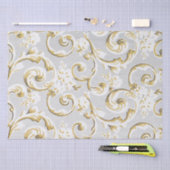 Gouden Scroll Swirl Grijs  Patroon Decoupage Tissuepapier (Craft)