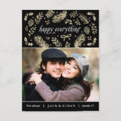 Gouden Seizoensdetails Vakantie Ansichtkaart Feestdagenkaart (Voorkant)