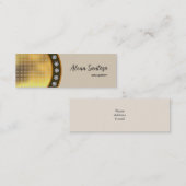Gouden Sequin Bling Mini Visitekaartje (Voorkant / Achterkant)
