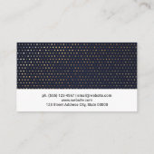 Gouden Sequin Patroon Visitekaartje (Achterkant)