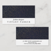 Gouden Sequin Patroon Visitekaartje (Voorkant / Achterkant)