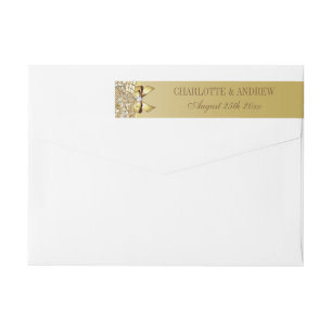 Gouden Sequins Bow en Diamond