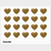 Gouden Sequins Glitz Hart Vorm Envelop Afdichtinge Hart Sticker (Vel)