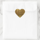 Gouden Sequins Glitz Hart Vorm Envelop Afdichtinge Hart Sticker (Tas)