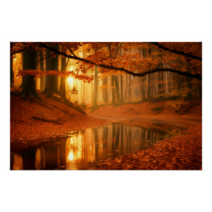 Gouden Sereniteit Perfect Poster