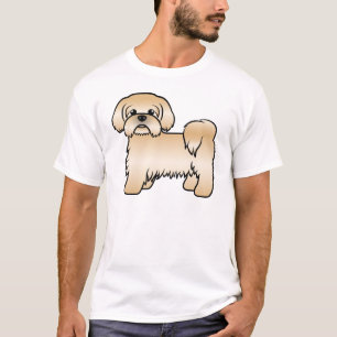 Gouden Shih Tzu Schattige Cartoonhond Illustratie T-shirt