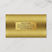 Gouden Shimmer en Metallic Faux Gold Visitekaartje (Achterkant)