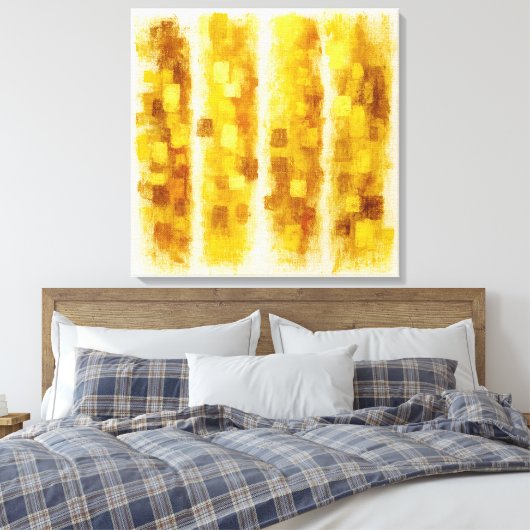 Gouden Shimmer - Grote Canvas Print (Insitu (Slaapkamer))