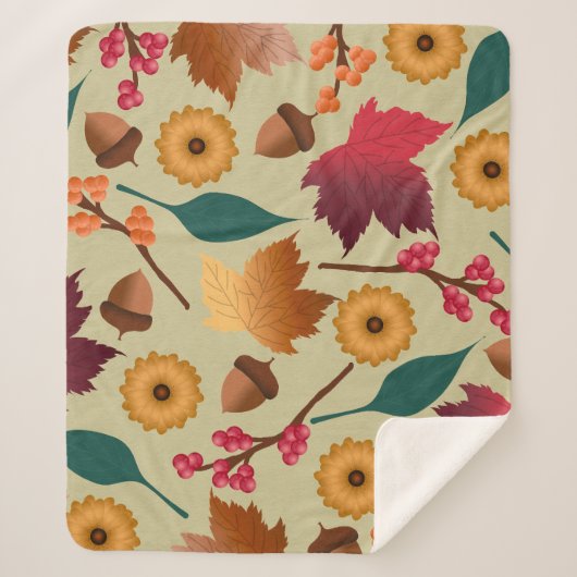 Gouden Shimmer Herfst Sherpa Blanket Deken (Voorkant)