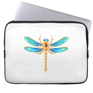 Gouden sieraden libel insect vip fun vector afbeel laptop sleeve