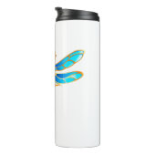 Gouden sieraden libel insect vip fun vector afbeel thermosbeker (Geroteerd rechts)