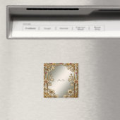 Gouden Sierbloem Magneet (Insitu (Vaatwasser))