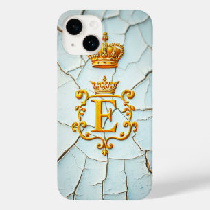 Gouden Sierletter met Koninklijke Kroon Case-Mate iPhone 14 Hoesje