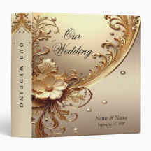 Gouden Sierlijke Bloem Albumringband