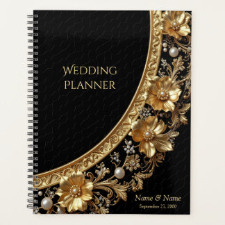Gouden Sierlijke Bloemen Planner