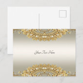 Gouden Sierlijke Briefkaart (Voorkant / Achterkant)