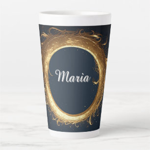 Gouden Sierlijke Cirkelvormige Ring Latte Mok