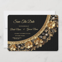 Gouden Sierlijke Lijst Save The Date