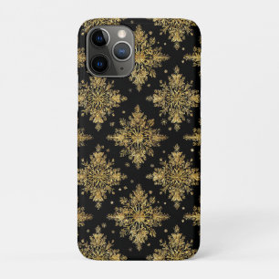 Gouden Sierlijke Sneeuwvlok Patroon iPhone 11 Pro Hoesje