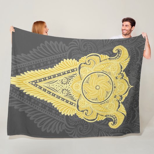 gouden siervlam fleece deken (In situ)