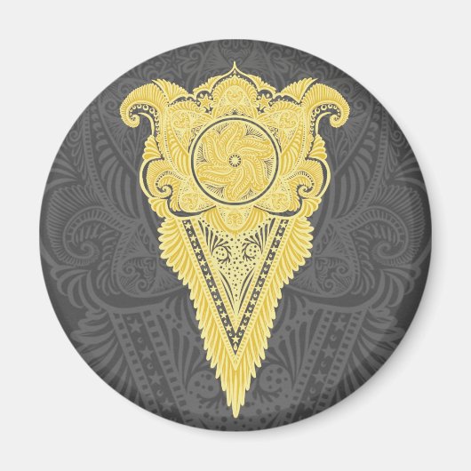 gouden siervlam magneet (Voorkant)