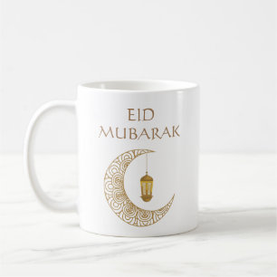 Gouden Sikkelmaan & Lantaarn Eid Mubarak Islamitis Koffiemok