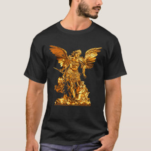 Gouden Sint Michaël de Aartsengel T-shirt