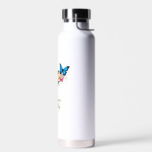 Gouden Sleutel en Vlinder Inspirerende Waterfles